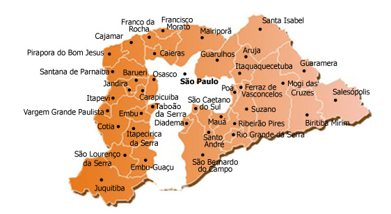 Mapa da Região de São Paulo