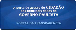 Imagem do Portal da Transparncia com o texto: A porta de acesso do cidado aos principais dados do Governo Paulista.